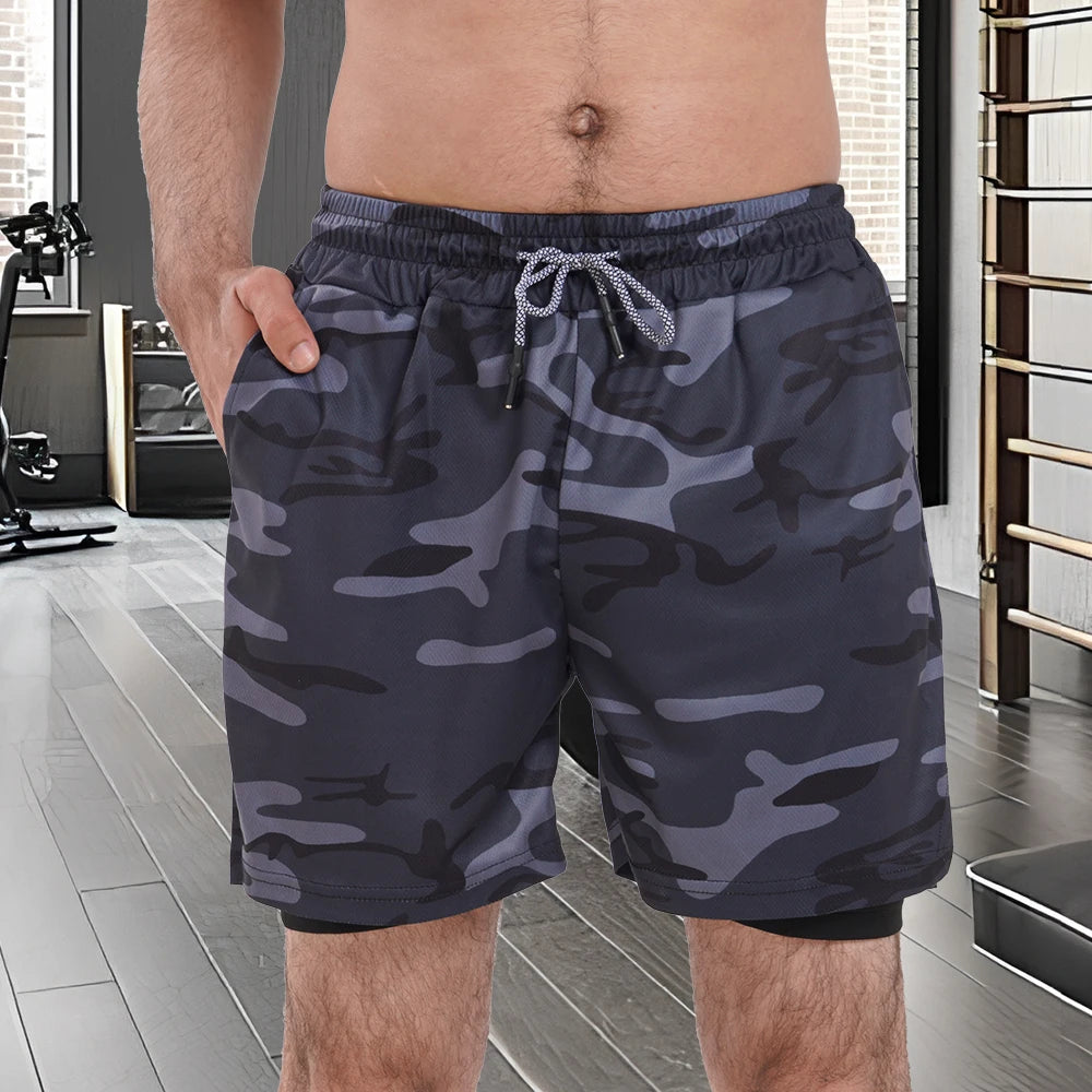 2-in-1 Running Shorts with Compression Layer – Stay Ready, Stay Dry - OJABay