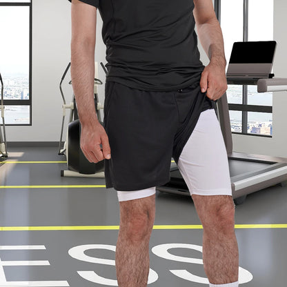 2-in-1 Running Shorts with Compression Layer – Stay Ready, Stay Dry - OJABay