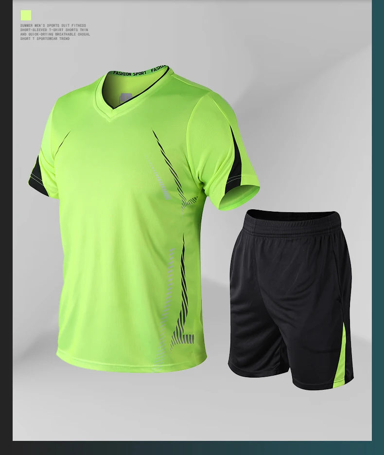 Men’s Running Sets – Summer Quick-Dry Sportswear | Breathable Gym Fitness Suits for Training, Running & Outdoor Workouts - OJABay