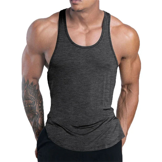 Men’s Quick-Dry Sports Tank Top – Breathable Polyester Training Vest for Running, Basketball & Fitness - OJABay
