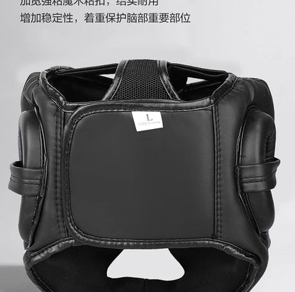 Kickboxing & Boxing Helmet – PU Leather Full-Cover Headgear for Men, Women, and Kids | MMA, Muay Thai, Karate, Sanda Training - OJABay