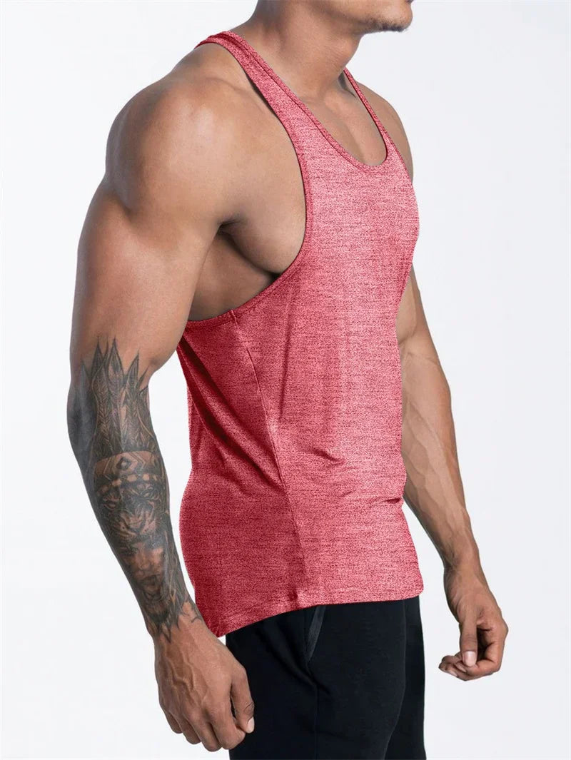 Men’s Quick-Dry Sports Tank Top – Breathable Polyester Training Vest for Running, Basketball & Fitness - OJABay