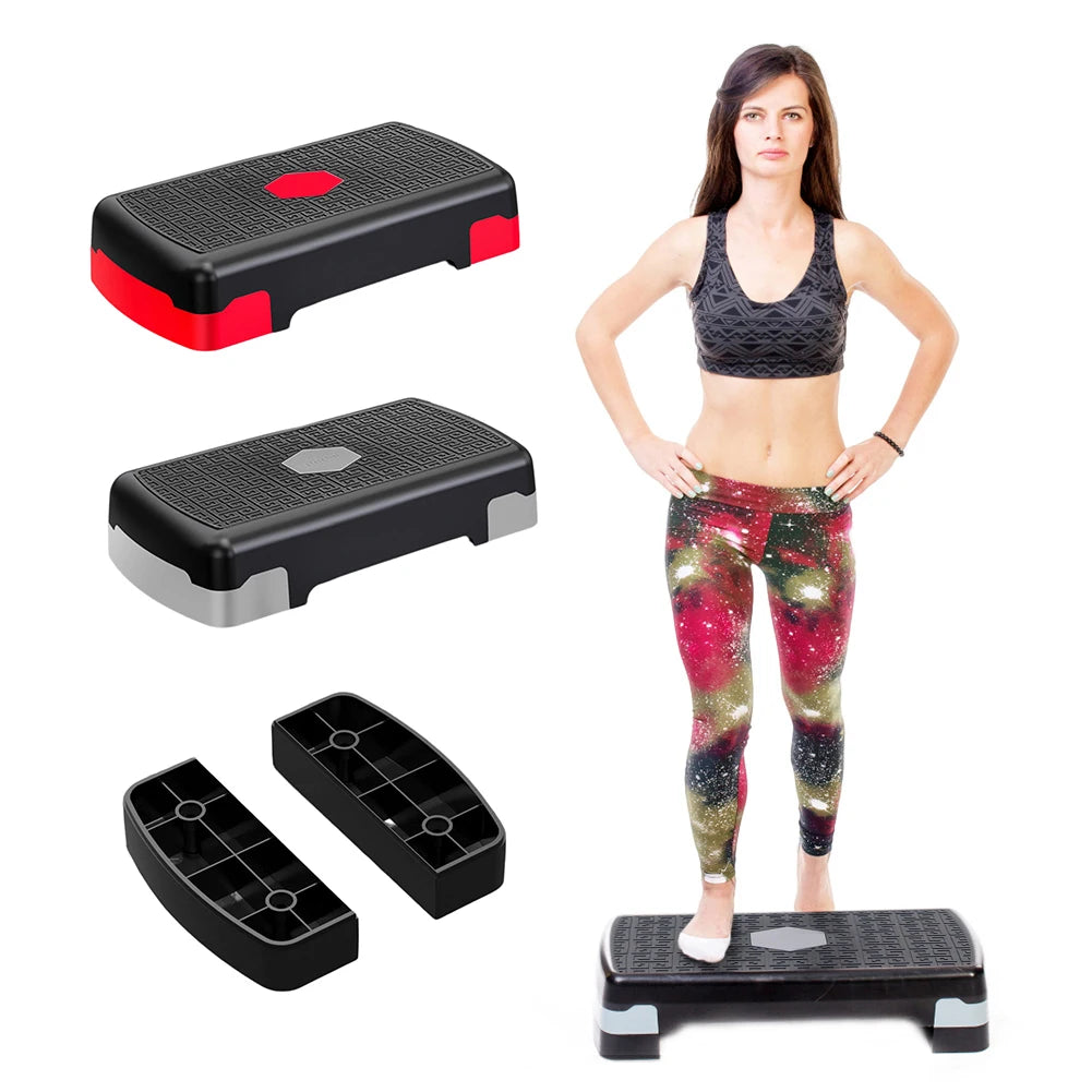 Aerobic Fitness Stepper – Adjustable Non-Slip Foot Pedal for Home Gym Workouts, 200KG Load-Bearing - OJABay