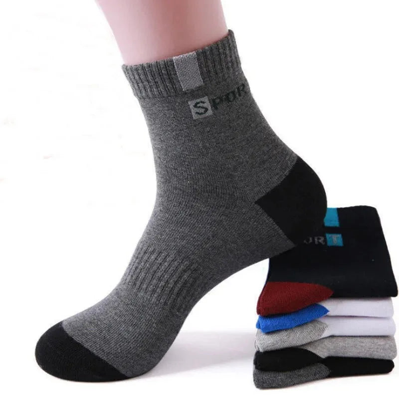 3/5/10 Pairs Men’s Breathable Bamboo Fiber Socks – Sweat-Absorbing, Deodorant Business & Sports Crew Stockings - OJABay