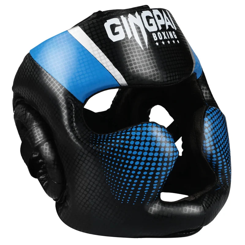 Kickboxing & Boxing Helmet – PU Leather Full-Cover Headgear for Men, Women, and Kids | MMA, Muay Thai, Karate, Sanda Training - OJABay