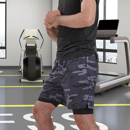 2-in-1 Running Shorts with Compression Layer – Stay Ready, Stay Dry - OJABay