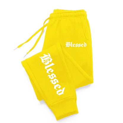 Letter of Blessing Printed Joggers – Unisex Y2K Streetwear Vibes - OJABay