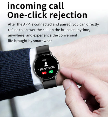 LIGE Smartwatch with Bluetooth Calls & Fitness Tracker – Unisex, Waterproof - OJABay