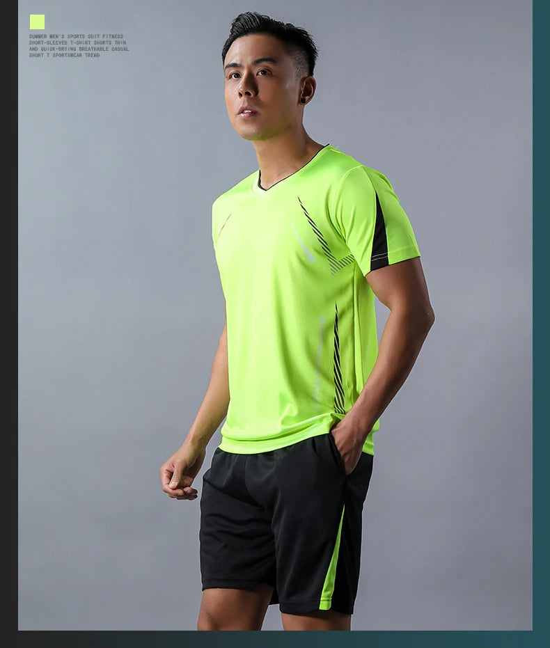 Men’s Running Sets – Summer Quick-Dry Sportswear | Breathable Gym Fitness Suits for Training, Running & Outdoor Workouts - OJABay