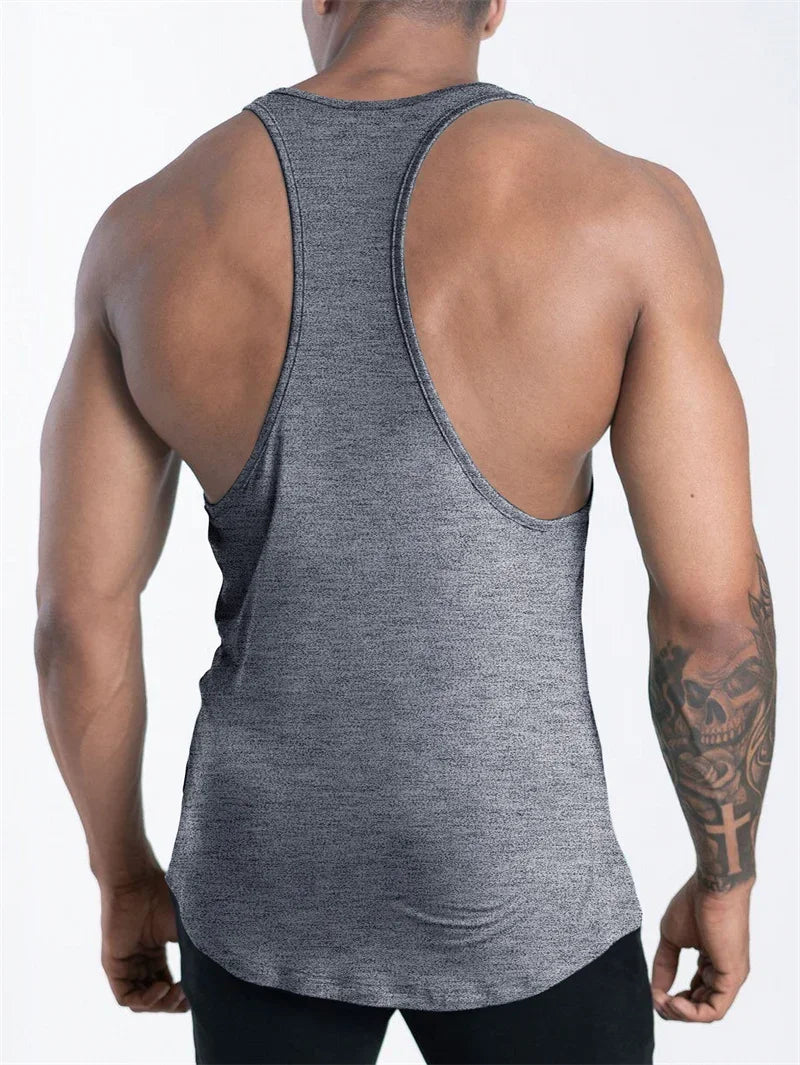 Men’s Quick-Dry Sports Tank Top – Breathable Polyester Training Vest for Running, Basketball & Fitness - OJABay