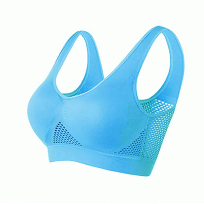 Seamless Push-Up Sports Bra – Breathable Padded Fitness Top for Women, Wire-Free Gym & Running Support - OJABay
