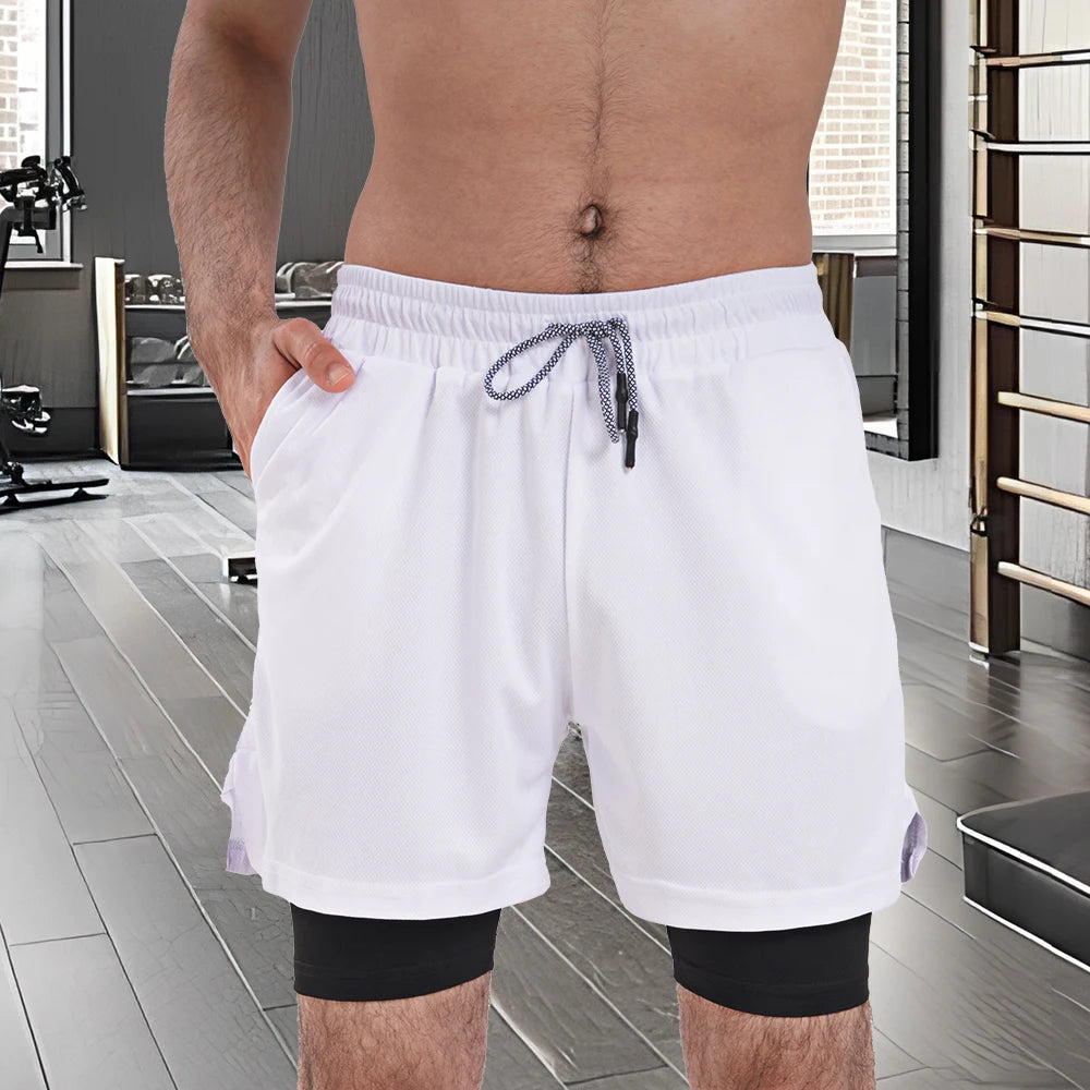 2-in-1 Running Shorts with Compression Layer – Stay Ready, Stay Dry - OJABay