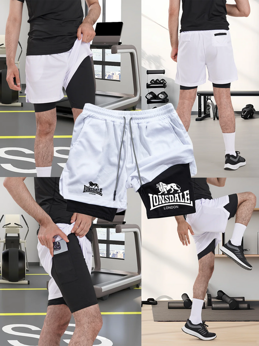 2-in-1 Running Shorts with Compression Layer – Stay Ready, Stay Dry - OJABay
