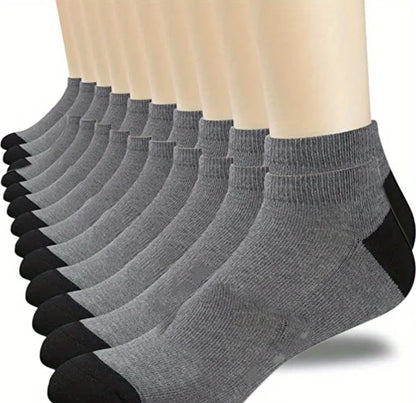 3/5/10 Pairs Men’s Breathable Bamboo Fiber Socks – Sweat-Absorbing, Deodorant Business & Sports Crew Stockings - OJABay