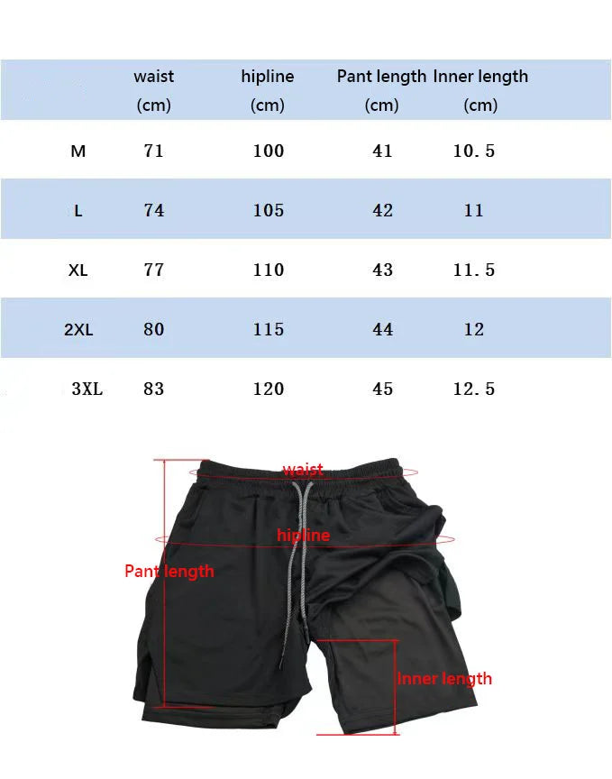 2-in-1 Running Shorts with Compression Layer – Stay Ready, Stay Dry - OJABay
