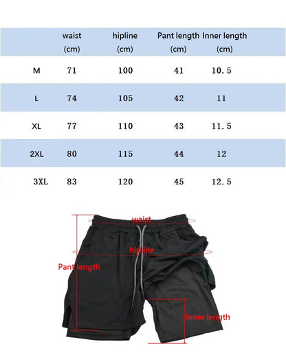 2-in-1 Running Shorts with Compression Layer – Stay Ready, Stay Dry - OJABay