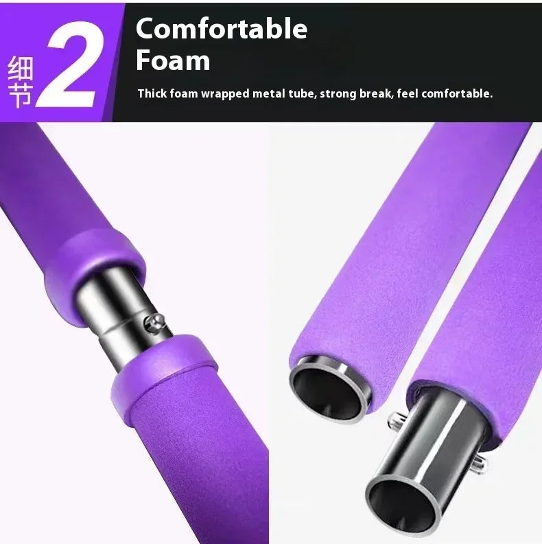 Portable Pilates Bar Kit with Resistance Bands – Yoga & Strength Training Stick - OJABay