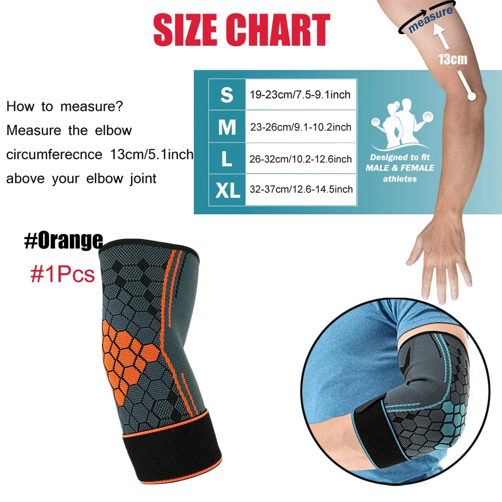 Elbow Brace Compression Sleeve with Adjustable Strap – Tennis Elbow, Golf & Weightlifting (1PC) - OJABay