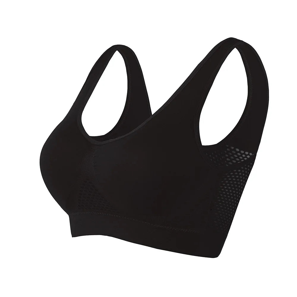 Seamless Push-Up Sports Bra – Breathable Padded Fitness Top for Women, Wire-Free Gym & Running Support - OJABay