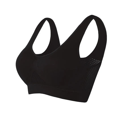 Seamless Push-Up Sports Bra – Breathable Padded Fitness Top for Women, Wire-Free Gym & Running Support - OJABay