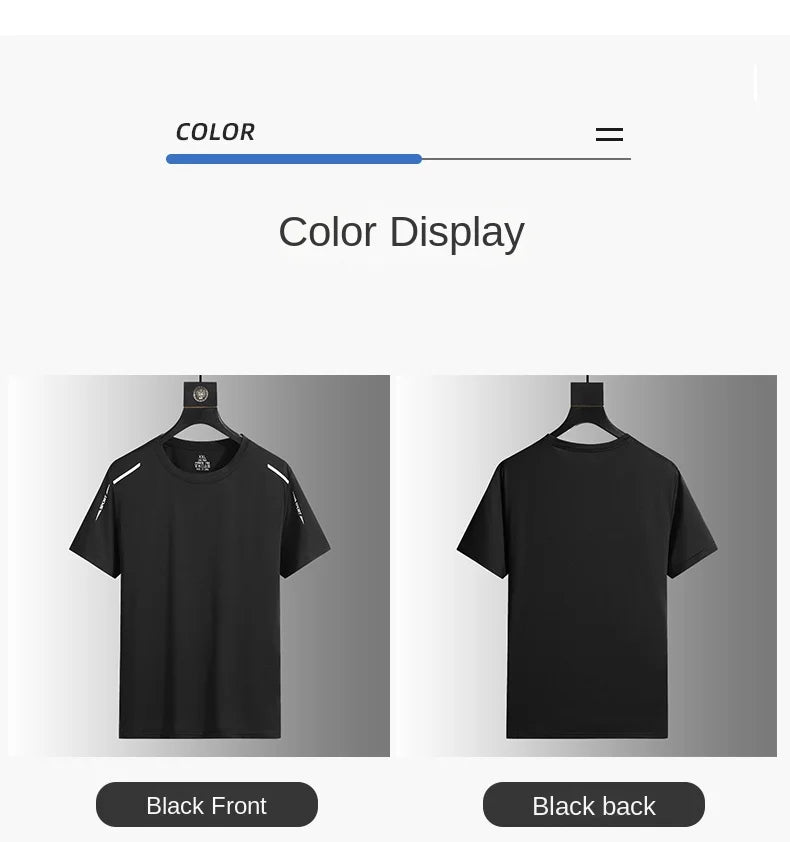 Running T-shirt Reflective Short Sleeve Ice Silk Quick Drying Summer Thin Breathable Fitness Tees Shirt Sportswear Sportsshirt - OJABay