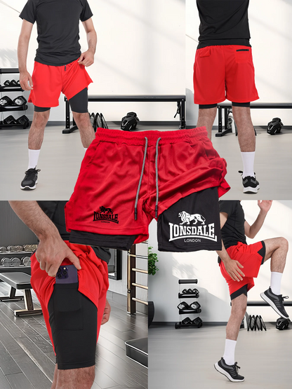 2-in-1 Running Shorts with Compression Layer – Stay Ready, Stay Dry - OJABay