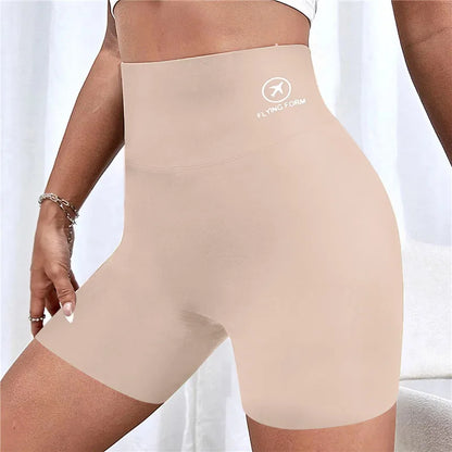 Women's High-Waist Yoga Shorts – Seamless Fitness Shorts for Gym & Streetwear | Tight Workout Shorts with Stretch - OJABay