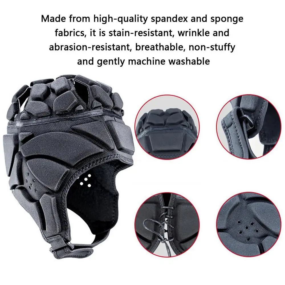 Rugby Helmet EVA Padded Headgear – Protective Helmet for Soccer Goalkeepers, Rugby, and Contact Sports (Kids & Adults) - OJABay