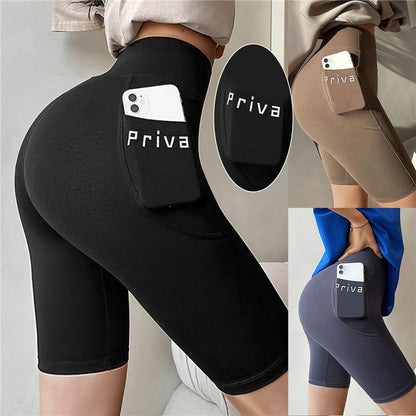 Women's High-Waist Yoga Shorts – Seamless Fitness Shorts for Gym & Streetwear | Tight Workout Shorts with Stretch - OJABay
