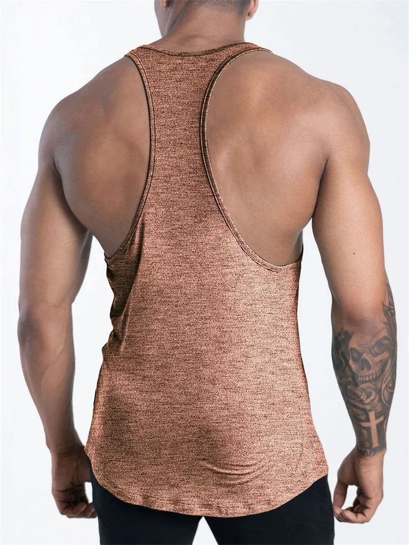 Men’s Quick-Dry Sports Tank Top – Breathable Polyester Training Vest for Running, Basketball & Fitness - OJABay