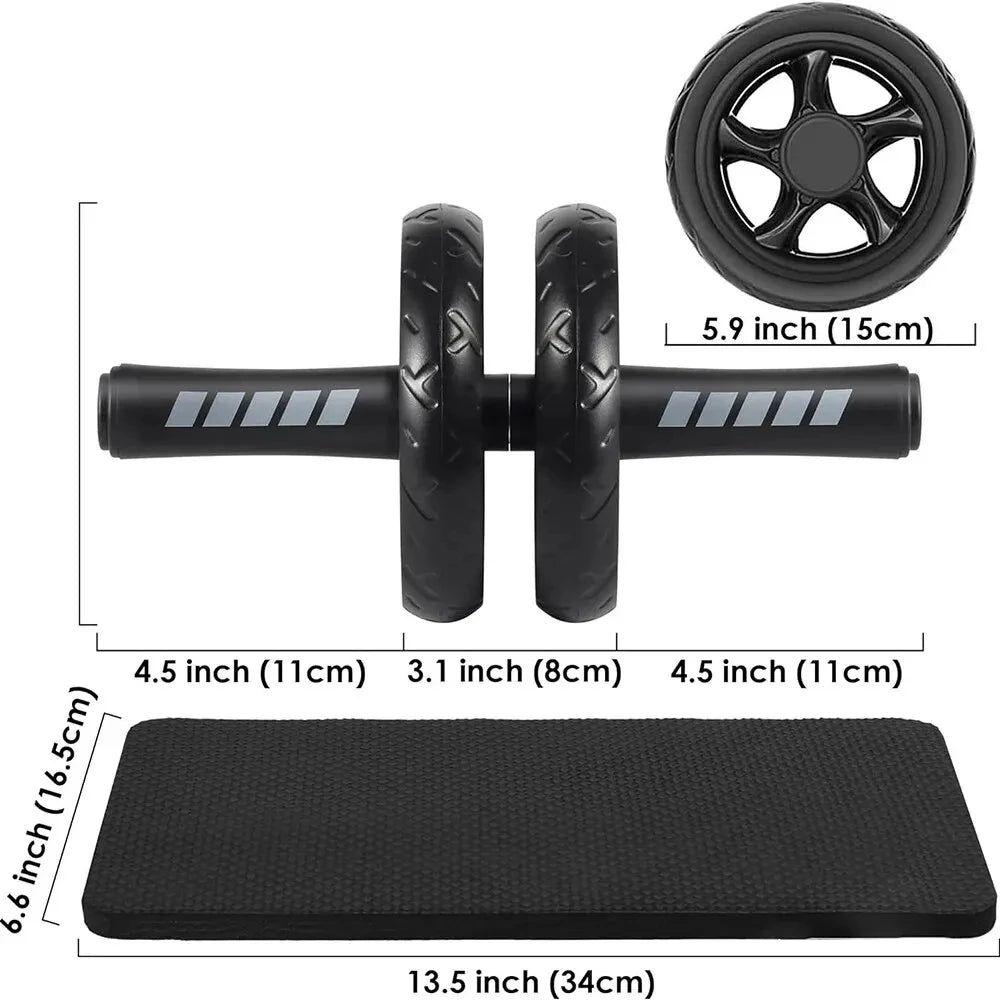 AB Roller Wheel with Knee Pad & Resistance Bands – Full Core Workout Equipment - OJABay