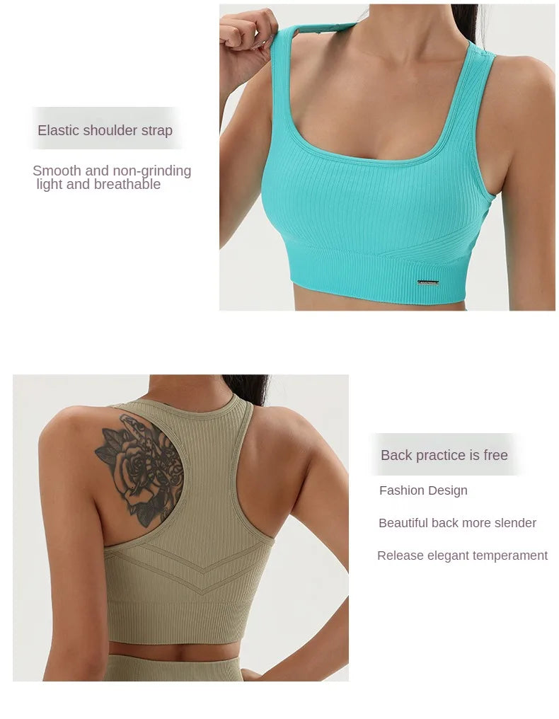 Quick-Dry Women’s Yoga Sports Bra – Breathable Fitness Top for Gym & Training - OJABay