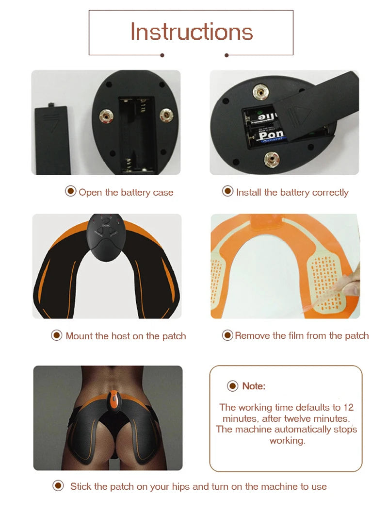 EMS Muscle Stimulator – Abdominal, Arm & Buttocks Trainer for Toning & Slimming - OJABay