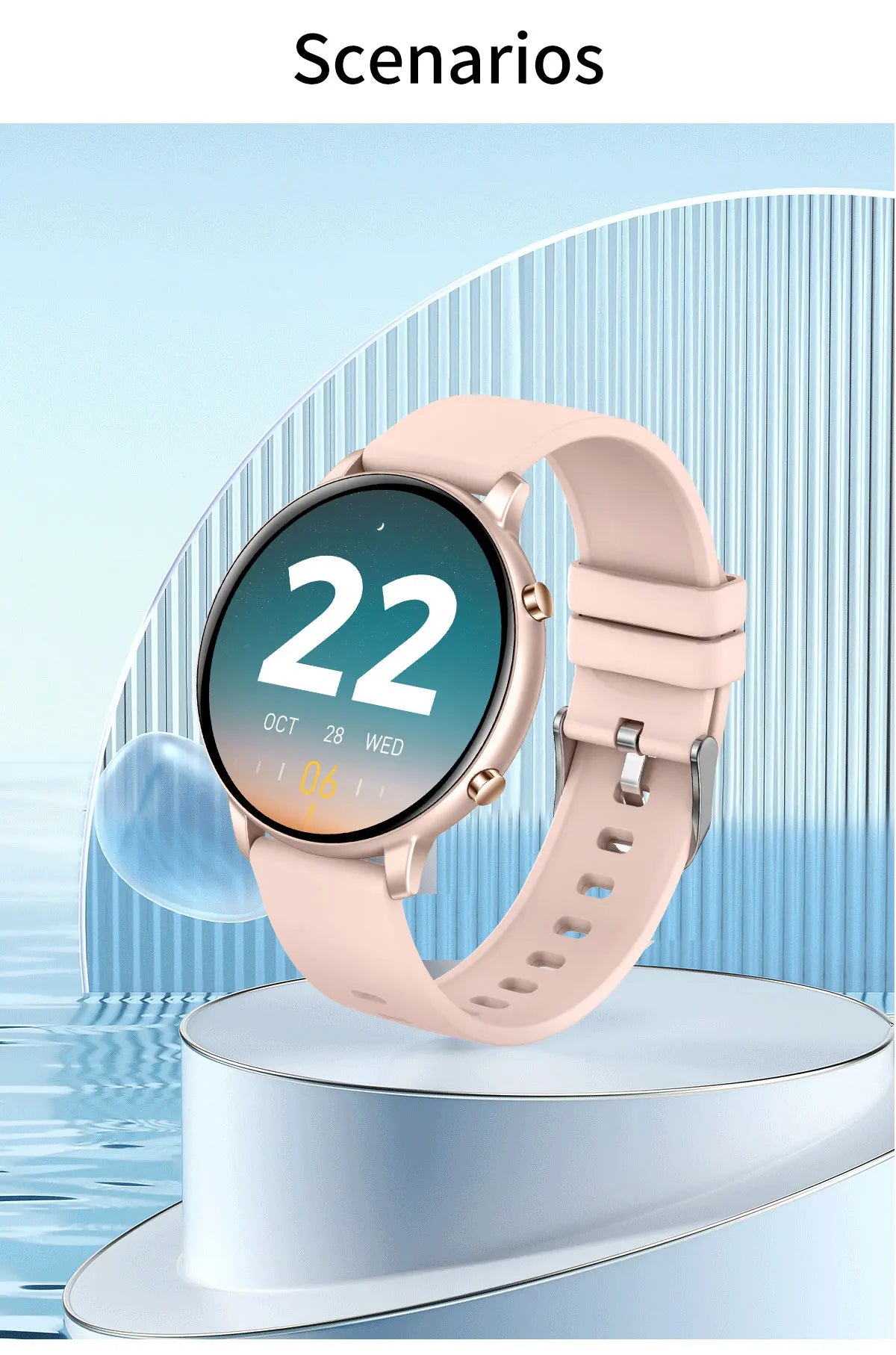 Fitness Smartwatch with Heart Rate & BP Monitor – Make Calls, Multi-Sport Modes - OJABay
