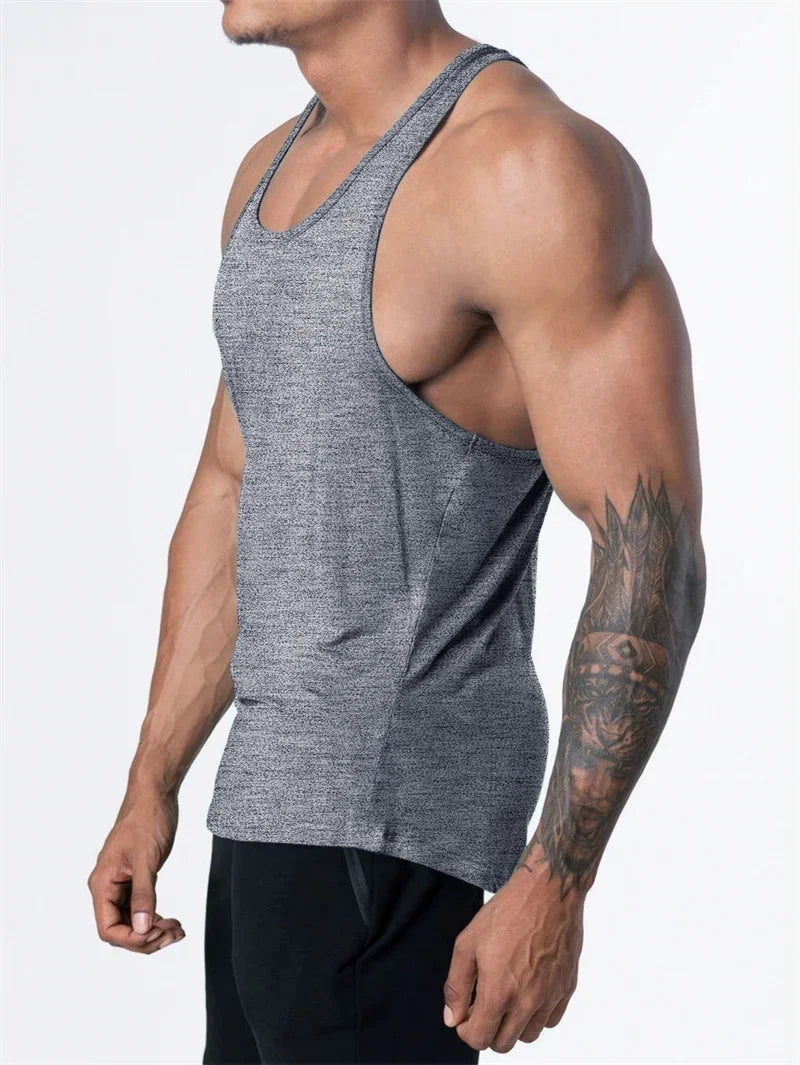 Men’s Quick-Dry Sports Tank Top – Breathable Polyester Training Vest for Running, Basketball & Fitness - OJABay