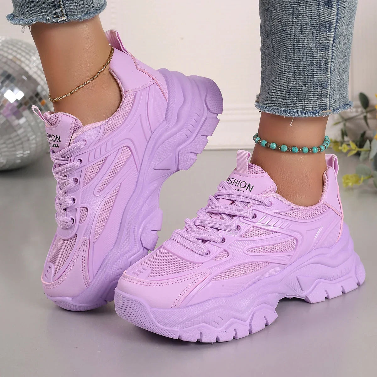 Women's Sports Sneakers – Lightweight Tennis & Running Platform Shoes - OJABay