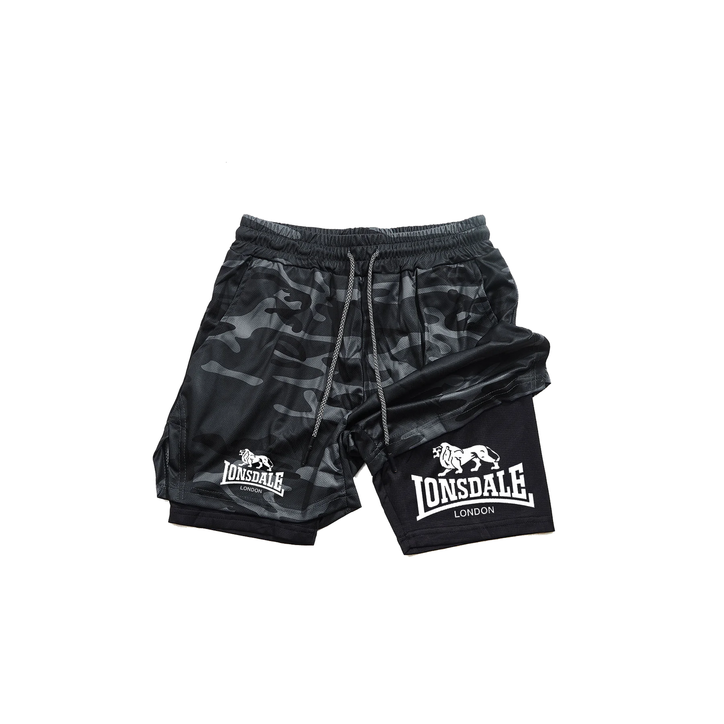 2-in-1 Running Shorts with Compression Layer – Stay Ready, Stay Dry - OJABay