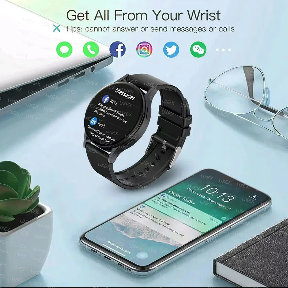 Fashion Smart Watch Plus 2025 – 1.32" Business & Fitness Watch for Men & Women | Bluetooth Calls, Heart Rate, Blood Oxygen, Sleep Monitor - OJABay
