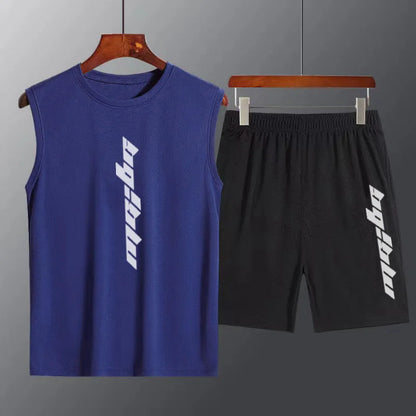 Men's 2-Piece Summer Sportswear Set – Quick-Dry Running Vest & Shorts Gym Outfit for Fitness & Jogging - OJABay