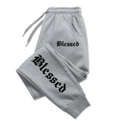 Letter of Blessing Printed Joggers – Unisex Y2K Streetwear Vibes - OJABay