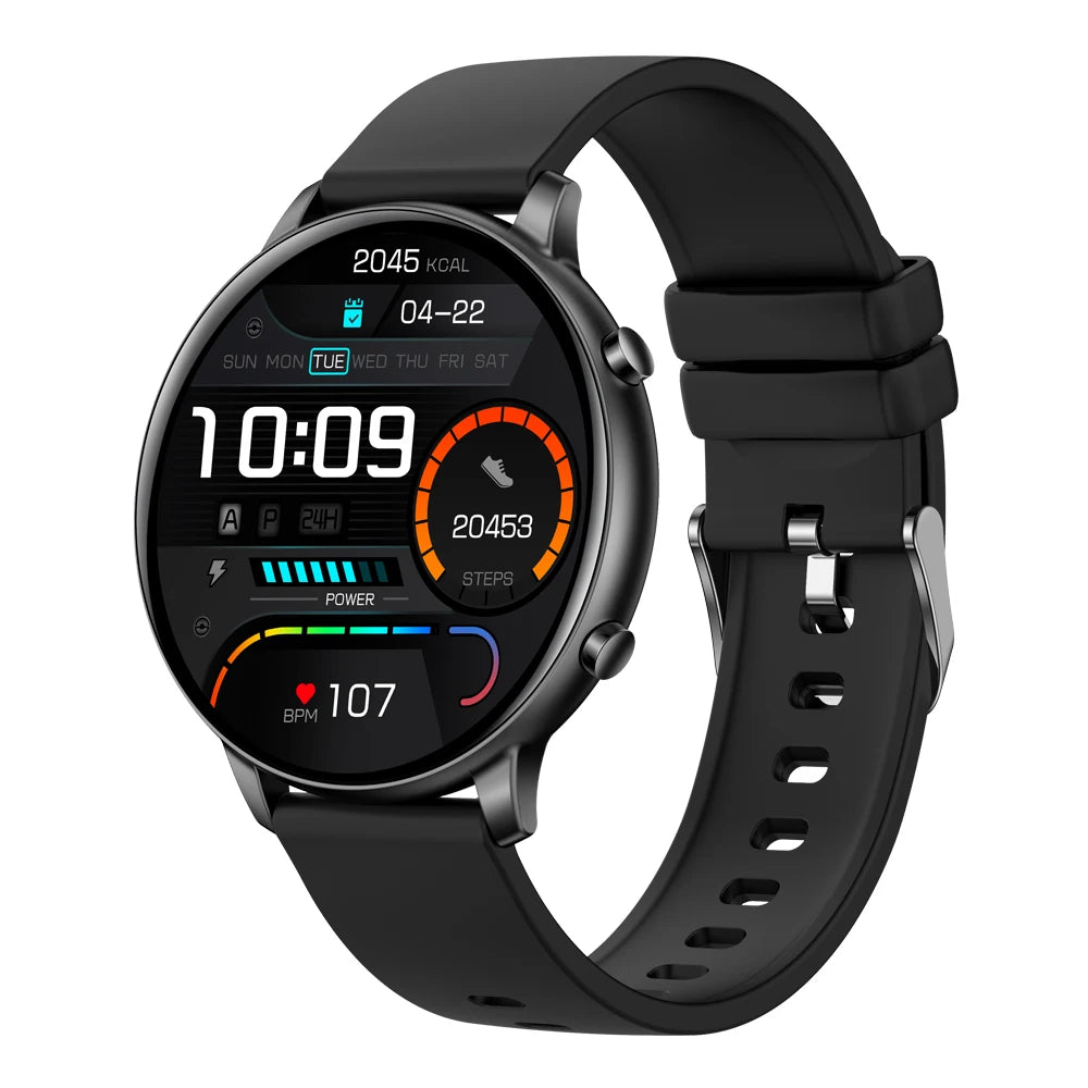 Fitness Smartwatch with Heart Rate & BP Monitor – Make Calls, Multi-Sport Modes - OJABay