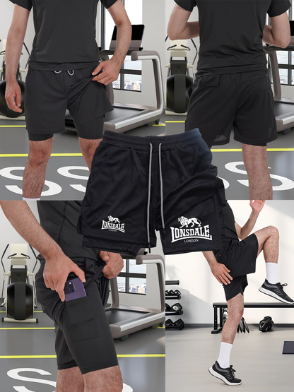 2-in-1 Running Shorts with Compression Layer – Stay Ready, Stay Dry - OJABay