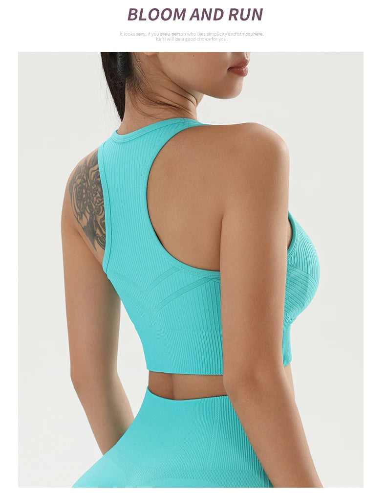 Quick-Dry Women’s Yoga Sports Bra – Breathable Fitness Top for Gym & Training - OJABay