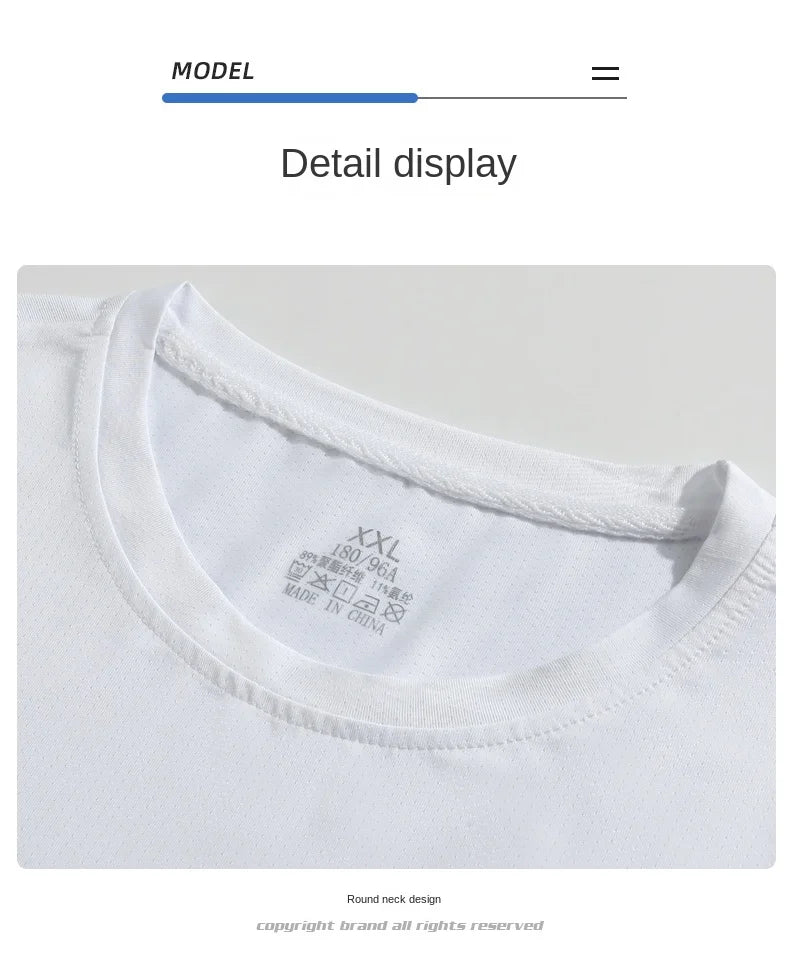 Running T-shirt Reflective Short Sleeve Ice Silk Quick Drying Summer Thin Breathable Fitness Tees Shirt Sportswear Sportsshirt - OJABay