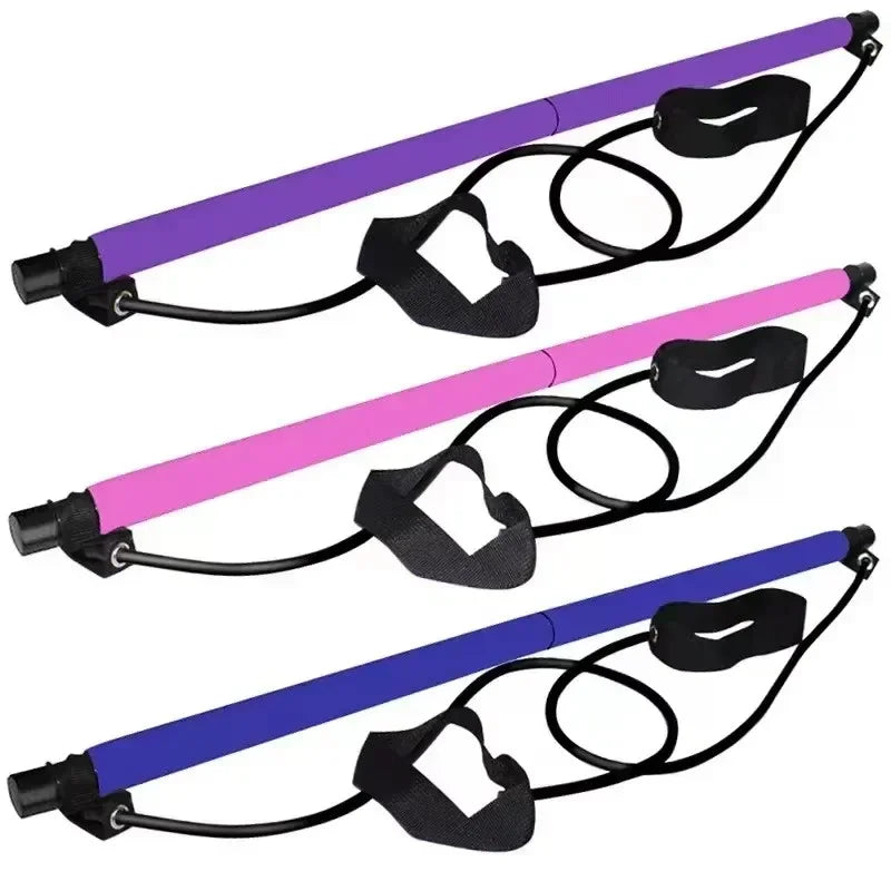 Portable Pilates Bar Kit with Resistance Bands – Yoga & Strength Training Stick - OJABay