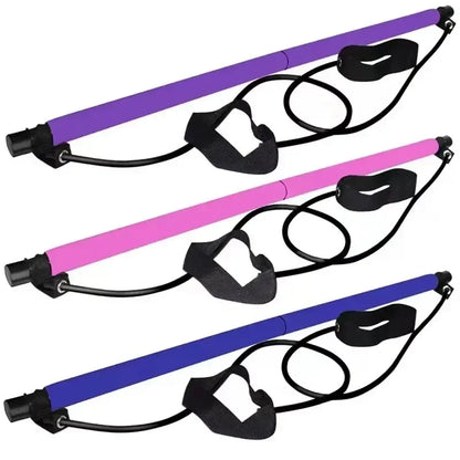 Portable Pilates Bar Kit with Resistance Bands – Yoga & Strength Training Stick - OJABay