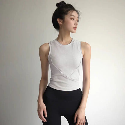 Women's Shockproof Padded Sports Bra – Fitness Vest Top for Running, Gym, and Yoga - OJABay