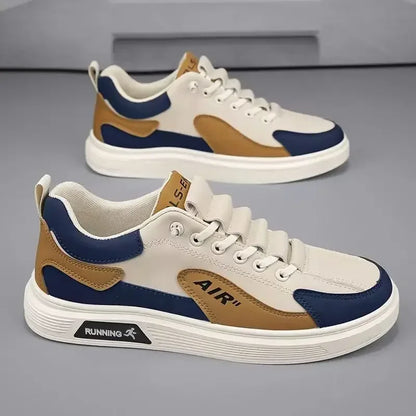 Men's Low-Top Leather Casual Shoes – Fashion Sports Sneakers for Spring & Autumn - OJABay