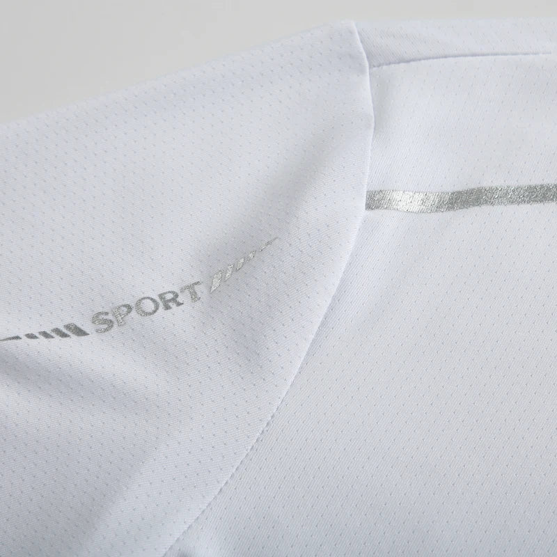 Running T-shirt Reflective Short Sleeve Ice Silk Quick Drying Summer Thin Breathable Fitness Tees Shirt Sportswear Sportsshirt - OJABay