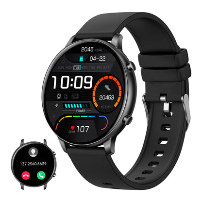 Fitness Smartwatch with Heart Rate & BP Monitor – Make Calls, Multi-Sport Modes - OJABay
